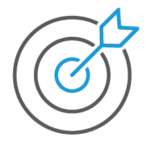 Graphic of an arrow in the bullseye